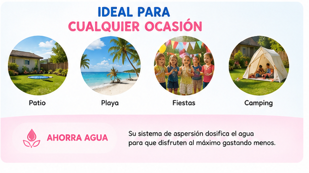 Piscina Alfombra Lanza Agua 170 cm