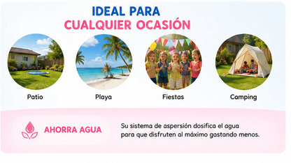 Piscina Alfombra Lanza Agua 170 cm